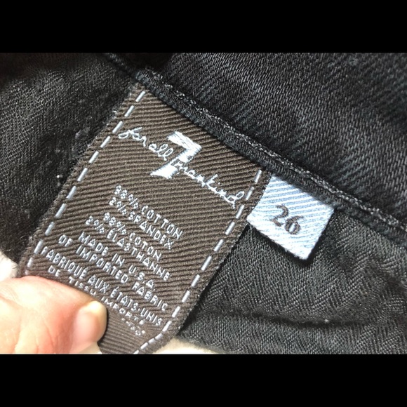 7 for all Mankind Black Denim Shorts - Picture 4 of 5